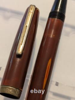 Stylo-plume à valve pipette en laque Urushi D4 Vtg avec plume flexible en or 14k F