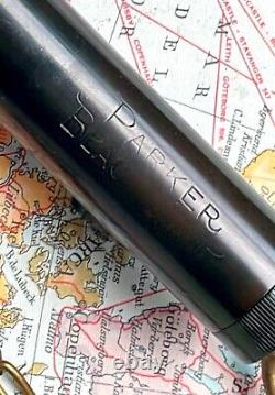 Stylo plume antique Parker Black Giant en caoutchouc dur, États-Unis (CM3403)