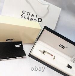 Stylo plume de luxe Montblanc Meisterstuck avec corps blanc et noir avec boîte et sac