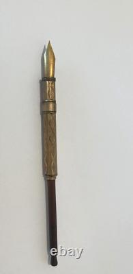 Stylo-plume dip en or de la banque Antique John Foley NY 1870 avec pointe 14K #7
