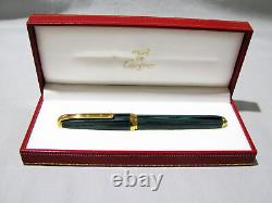 Stylo-plume édition limitée Cartier Dandy Green Ebonite avec plume en or 18 carats 0853/1847 -plume
