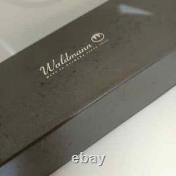 Stylo plume en argent sterling Waldmann avec revêtement en laque noire et pointe moyenne de poche