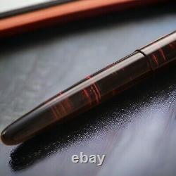 Stylo-plume en laque urushi Wancher Aizu Akebono Nuri noir plume F or NEUF