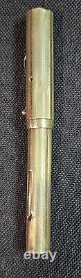 Stylo plume en or massif 14 carats non marqué avec surplomb et capuchon, monogrammé 18g, PIÈCES SEULEMENT