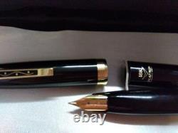 Stylo-plume en platine Long 18K noir