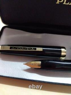 Stylo-plume en platine Long 18K noir