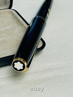 Stylo-plume en résine noire Montblanc Meisterstuck - Plume en or 14 carats