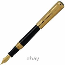 Stylo-plume moyen 5280 Aspen en or jaune et noir