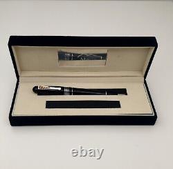 Stylo plume noir en résine italienne et argent édition spéciale Maita Doctor Fontaine