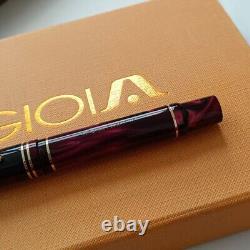 Stylo plume noir et rouge Gioia Allaria Amaranto, en résine