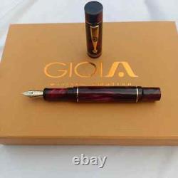 Stylo plume noir et rouge Gioia Allaria Amaranto, en résine