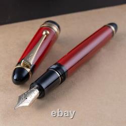 Stylo plume personnalisé Pilot Custom 743 laqué noir rouge 14K large fin