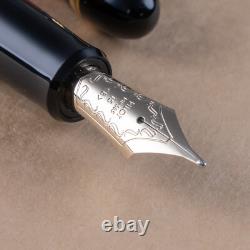 Stylo plume personnalisé Pilot Custom 743 laqué noir rouge 14K large fin