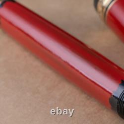 Stylo plume personnalisé Pilot Custom 743 laqué noir rouge 14K large fin