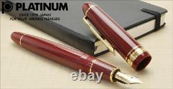 Stylo plume président en platine couleur vin rouge, pointe moyenne PTB-20000P#10-3