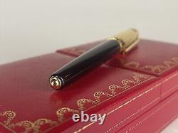 Stylo-plume rare Cartier Pasha de Cartier en or et laque noire, édition limitée, avec boîte