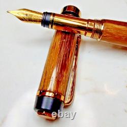 Stylo-plume tourné à la main en bois de marbre asiatique