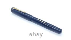 Stylo-plume vintage Conway Stewart 240 noir avec ressort ciselé et plume moyenne en or 14k humide