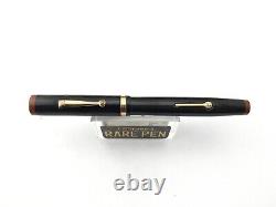 Stylo-plume vintage JOHN HOLLAND en celluloïd noir avec plume médium flexible en or 14K #16