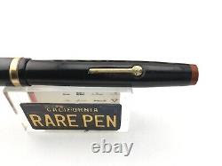 Stylo-plume vintage JOHN HOLLAND en celluloïd noir avec plume médium flexible en or 14K #16