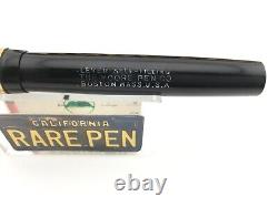 Stylo-plume vintage MOORE L-94 en celluloïd noir avec plume moyenne en or 14K restaurée.