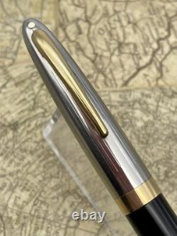 Stylo plume vintage Sheaffer Fat Td Touchdown Sentinel noir 14k F restauré