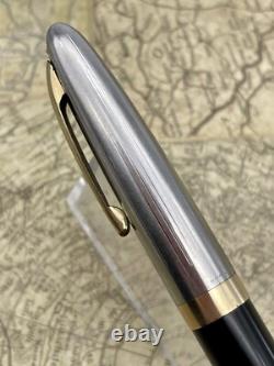 Stylo plume vintage Sheaffer Fat Td Touchdown Sentinel noir 14k F restauré