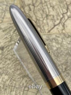 Stylo plume vintage Sheaffer Fat Td Touchdown Sentinel noir 14k F restauré