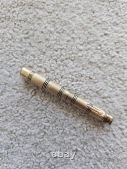 Stylo plume vintage Wahl Eversharp or ciselé avec bagues noires, non restauré, plume en or 14k