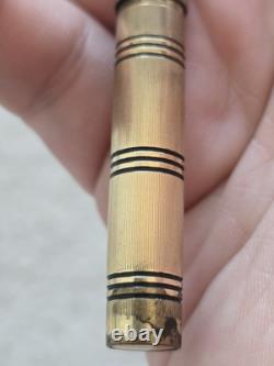 Stylo plume vintage Wahl Eversharp or ciselé avec bagues noires, non restauré, plume en or 14k