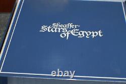 Stylos Sheaffer Stars d'Egypte édition limitée en argent sterling, stylo-plume #18/360, plume en or 18 carats