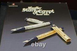 Stylos Sheaffer Stars d'Egypte édition limitée en argent sterling, stylo-plume #18/360, plume en or 18 carats