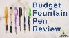 Ultra Budget Funtain Pen Comparaison Examen Pilot Varsity Platinum Preppy Zebra Funtain Pen