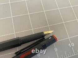 Very Nice Rotring 600 Fountain Pen Noire With18kt Judd. Or Extra Fine Nib