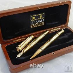Very Rare Parker Duofold Presidential Specimen Ballpoint & Fountain Pen Royaume-uni 1992