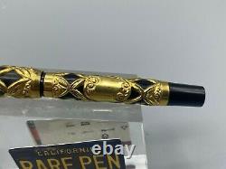 Vintage Aikin Lambert Ribbon Filigree Overlay Fountain Pen 14k Waterman Plume