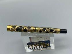 Vintage Aikin Lambert Ribbon Filigree Overlay Fountain Pen 14k Waterman Plume