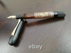 Vintage Antique Pelikan Toledo 111 T, Années 1930, 14 K Gold Flexy Ef Nib Fountain Pen