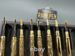 Vintage Mabie Todd Swan Overlay Funtain Pen Collection De 8 Bonnes Et Rétablies