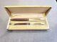 Vintage Parker 51 Brown Fountain Pen (14kt) & Pencil Set (16kt) Casquettes D’or