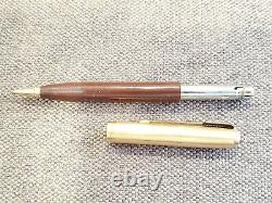 Vintage Parker 51 Brown Fountain Pen (14kt) & Pencil Set (16kt) Casquettes D’or
