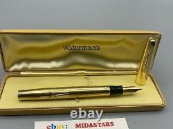 Vintage Waterman 100 Ans Stylo De Fontaine 14k Solide Overlay Mint 5.42 Long