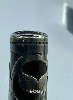 Vintage Waterman 418 Fountain Pen En Argent Sterling Overlay Boxed # 8 Flex Nib