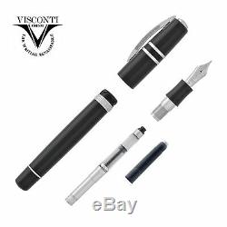 Visconti Homo Sapiens Elegance Noir MIDI Broad Point Fountain Pen V-768st01-b