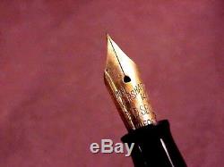 Wahl Eversharp Gold Seal Ring Top, Gft, Lf, Noir Jet, Collecteur Nib, C1930