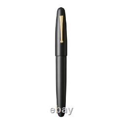 Wancher DREAM PEN Stylo-plume en Ebonite véritable avec clip noir mat Japon