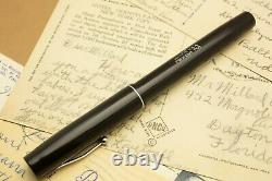 Waterman 32 Jet Black Celluloid Semi Flexi Extra Fine To Double Broad