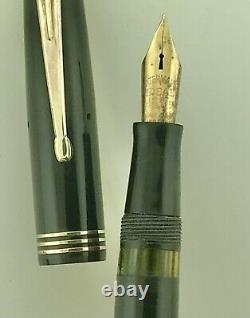 Waterman Deco Fountain Pen Control Flex New Sac Calligraphie C1940 Trou De Serrure Nib