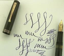 Waterman Deco Fountain Pen Control Flex New Sac Calligraphie C1940 Trou De Serrure Nib