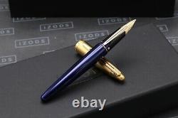 Waterman Edson Sapphire Blue Fontaine Pen Oblique Broad Nib